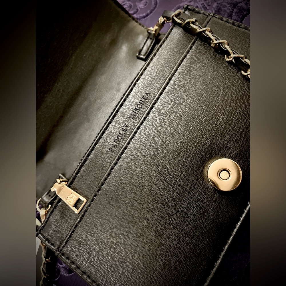 Badgley Mischka Black Sequins Cover Crossbody Bag Purse Wallet - Picture 13 of 13